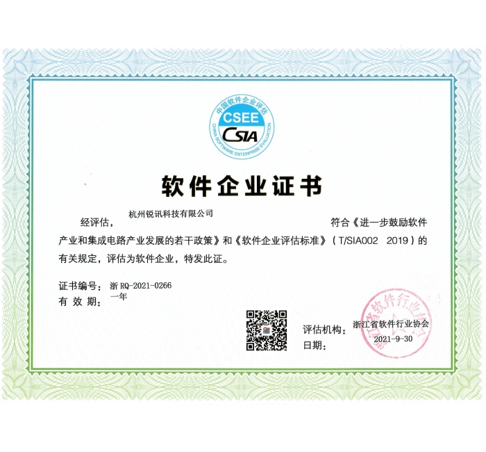 荣誉-软件企业